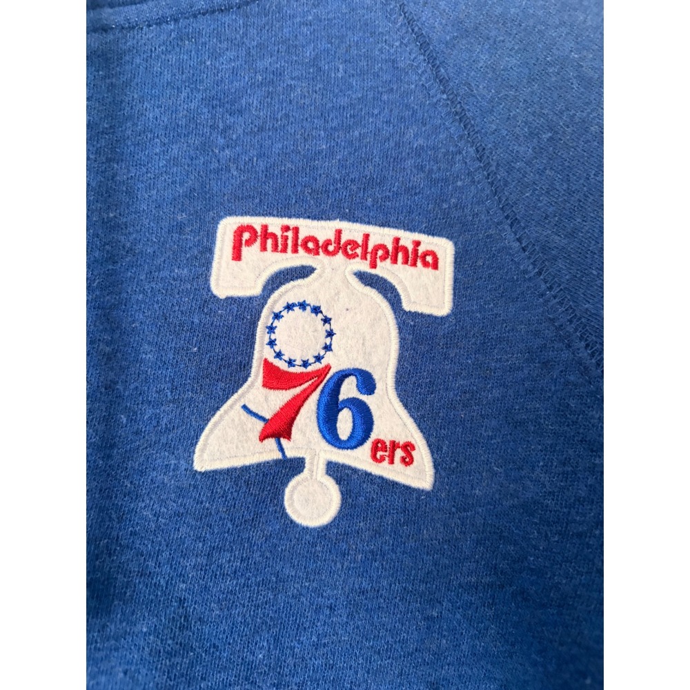 Philadelphia 76ers Hoodie Mitchell & Ness Funnel Neck HCW Sweatshirt Womens M - Picture 3 of 10
